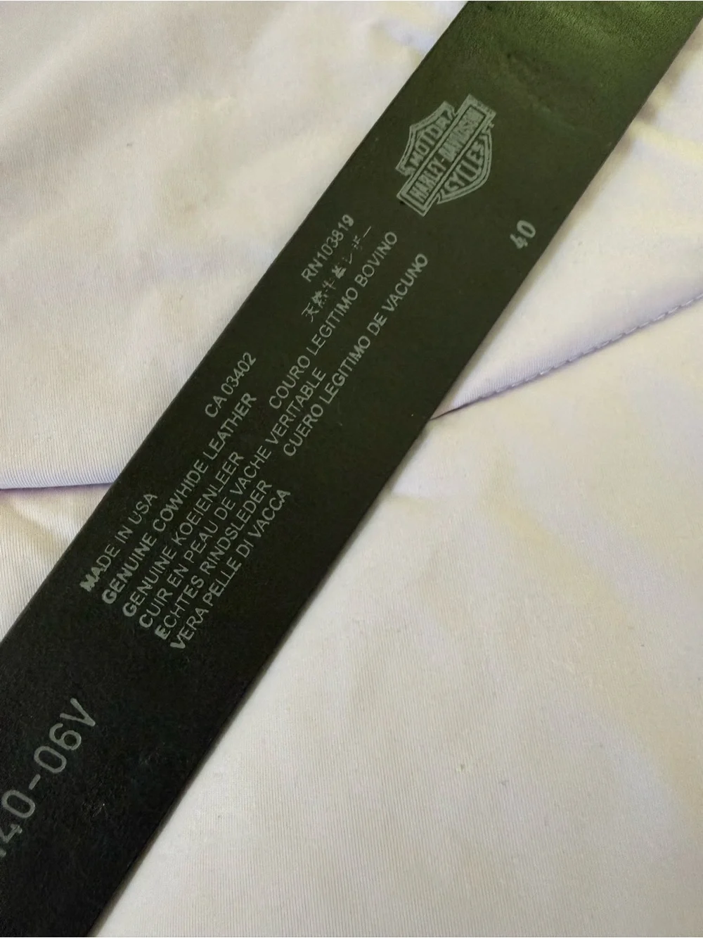 Harley-Davidson Black Men's Embossed Logo Belt